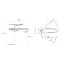 Miscelatore lavabo Cromo con Leva monocomando mod. Alma