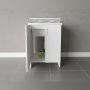 Lavatoio con mobile in nobilitato idrofugo W100 spessore 18 mm colore bianco 50x60 cm mod.