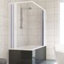 Box doccia sopravasca in PVC mod. Nadia con apertura centrale