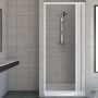 Porta doccia 140 CM in PVC mod. Vergine con apertura laterale