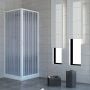 Box doccia 80x80 in PVC mod. Acquario con apertura centrale