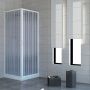 Box doccia 90x100 in PVC mod. Acquario con apertura centrale