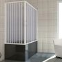 Box doccia sopravasca 70x150 in PVC mod. Nadia con apertura centrale
