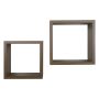 Mensole a cubo da parete Set di 2 pz componibile colore Rovere tabacco mod. Q-bis Maxi