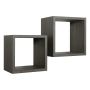 Mensole a cubo da parete Set di 2 pz componibile colore Rovere scuro mod. Q-bis Maxi