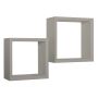 Mensole a cubo da parete Set di 2 pz componibile colore Marrone talpa mod. Ginevra