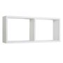 Mensola da parete 2 scomparti colore Rovere sbiancato 70x30 cm mod. Morgana
