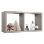 Mensola da parete 2 scomparti colore Rovere grigio 70x30 cm mod. Morgana Maxi