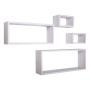 Mensole rettangolari da parete componibili Set di 4 colore Rovere imperiale mod. Merlino
