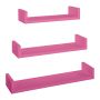 Mensole da Parete Set di 3 pz colore Fucsia mod. Calamita