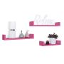 Mensole da Parete Set di 3 pz colore Fucsia mod. Calamita