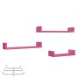 Mensole da Parete Set di 3 pz colore Fucsia mod. Calamita