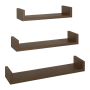 Mensole da Parete Set di 3 pz colore Rovere tabacco mod. Calamita