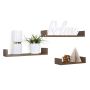 Mensole da Parete Set di 3 pz colore Rovere tabacco mod. Calamita