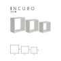 Mensole a cubo da parete set di 3 pz componibile vari colori mod. InCubo Slim