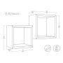 Mensole a cubo da parete Set di 2 pz componibile colore Rovere scuro mod. Q-bis Maxi