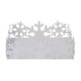 Portatovaglioli natalizio Fiocchi di neve in metallo bianco 16,5x16,5 5 cm