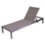 Lettino in Alluminio Grigio 197x64 cm 30 cm mod. Seattle