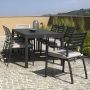 Tavolo estensibile in Alluminio Antracite 160/220x90 cm 76 cm mod. Boston