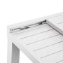 Tavolo estensibile in Alluminio Bianco 150/210x90 cm 73 cm mod. Sullivan